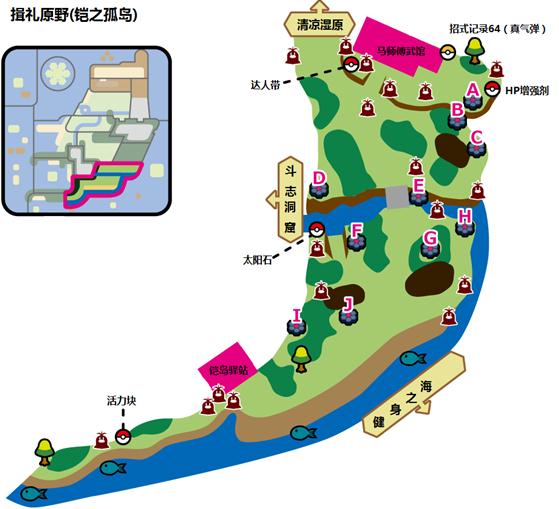 宝可梦剑盾铠之孤岛揖礼原野宝可梦出现以及地鼠分布_精灵